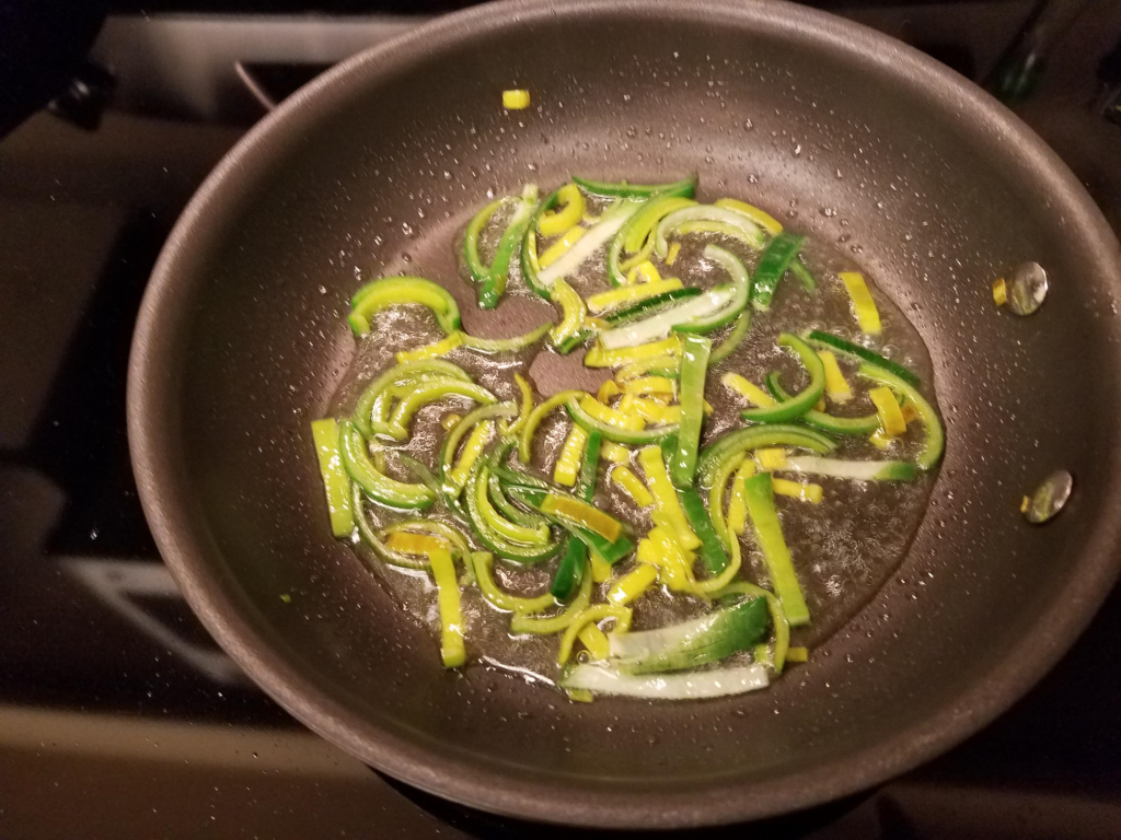 Sauteeing leeks